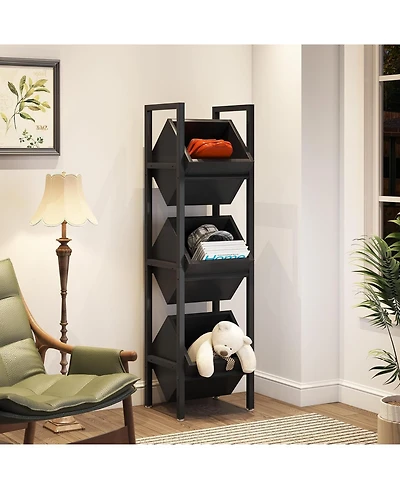 Tribesigns 3-Tier Basket Stand with Storage Baskets