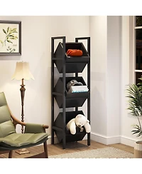 Tribesigns 3-Tier Basket Stand with Storage Baskets