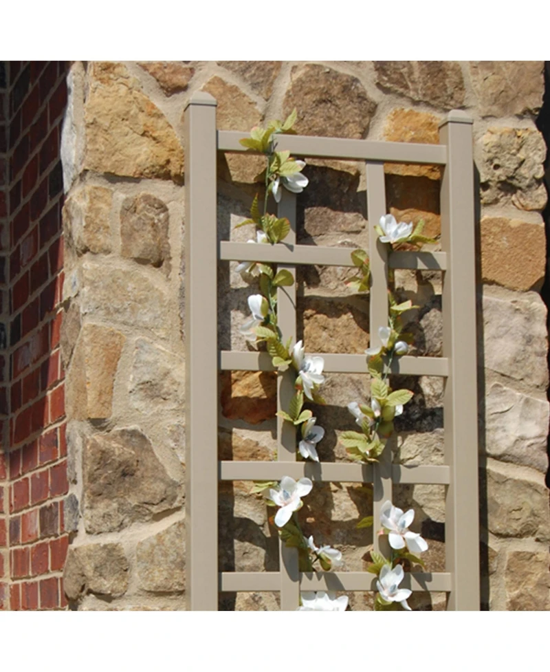 Dura-Trel Inc Elmwood 22 by 75 Inch Indoor Outdoor Garden Trellis with Ground Anchors, Plant Support for Vines, Climbing Plants, Flower and Vegetables