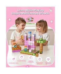 Hongge Princess Castle 100-Piece Magnetic Building Set, Ages 3+