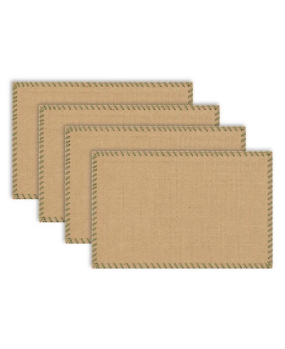 Dainty Home Neves Rectangular Shaped Jute Placemats Set of 4 - Durable Table Mats