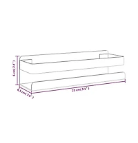 vidaXL Shower Shelf Matt Black 9.1"x2.6"x2.4" Brushed 304 Stainless Steel