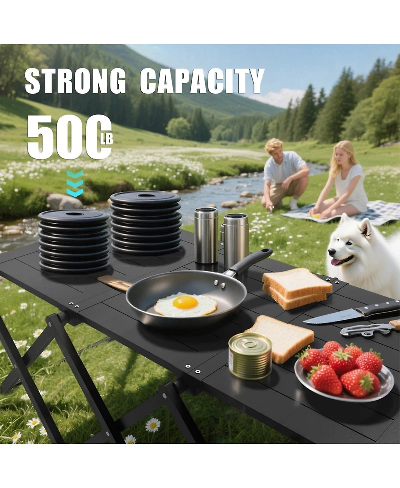 Piscifun 2-in-1 Folding Camping Set 3 Tier Storage Rack Heavy Duty Portable Outdoor Gear