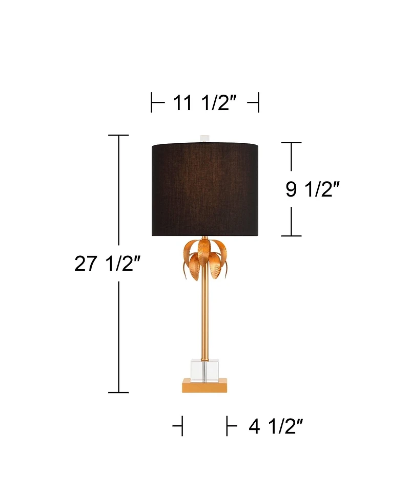 Vienna Full Spectrum Monaco 27 1/2" High Crystal and Brass 3-Way Table Lamp