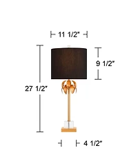 Vienna Full Spectrum Monaco 27 1/2" High Crystal and Brass 3-Way Table Lamp