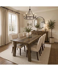 Tribesigns Rectangular Dining Table, Modern Kitchen Table with Heavy Duty Legs, Wooden Kitchen Furniture