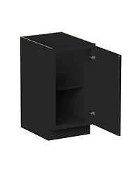 Boyel Living 18"W Full Height Door Base Cabinet, Ready to Assemble Kitchen Cabinet with Solid Wood Frame, Soft-Close Slides and Hinges