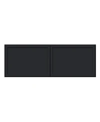 Boyel Living 33"x12" Double Door Short Wall Cabinet, Ready to Assemble Kitchen Cabinet with Solid Wood Frame, Soft-Close Slides and Hinge