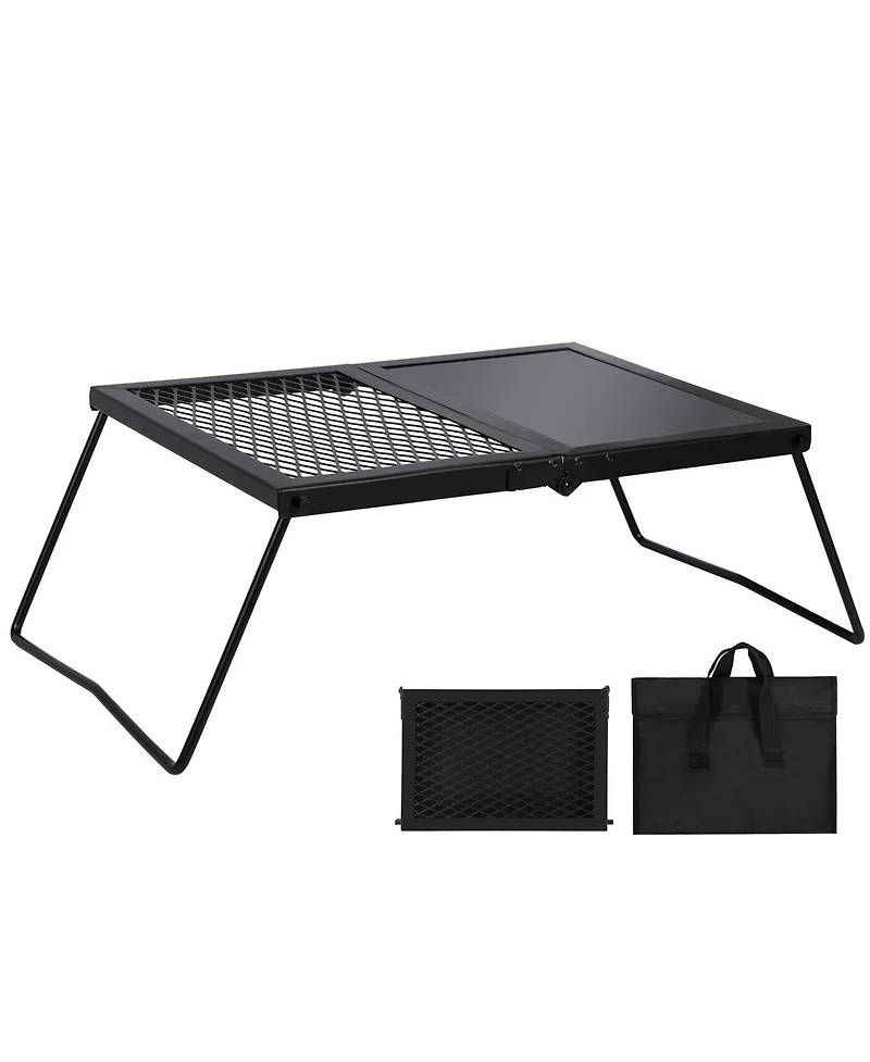 Piscifun Heavy Duty Steel Folding Campfire Grill Portable Outdoor Cooking Rack