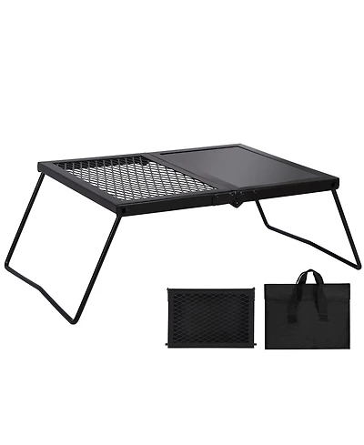 Piscifun Heavy Duty Steel Folding Campfire Grill Portable Outdoor Cooking Rack