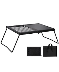 Piscifun Heavy Duty Steel Folding Campfire Grill Portable Outdoor Cooking Rack