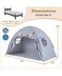 Hongge Machine-Washable Indoor Twin-Size Canopy Tent, Ages 3+