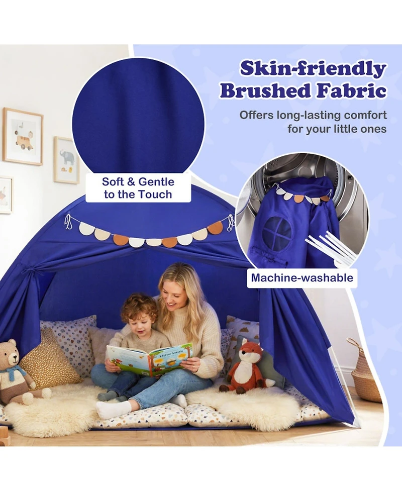 Hongge Two Windows Twin Bed Canopy Tent, 2-Piece, Ages 3+