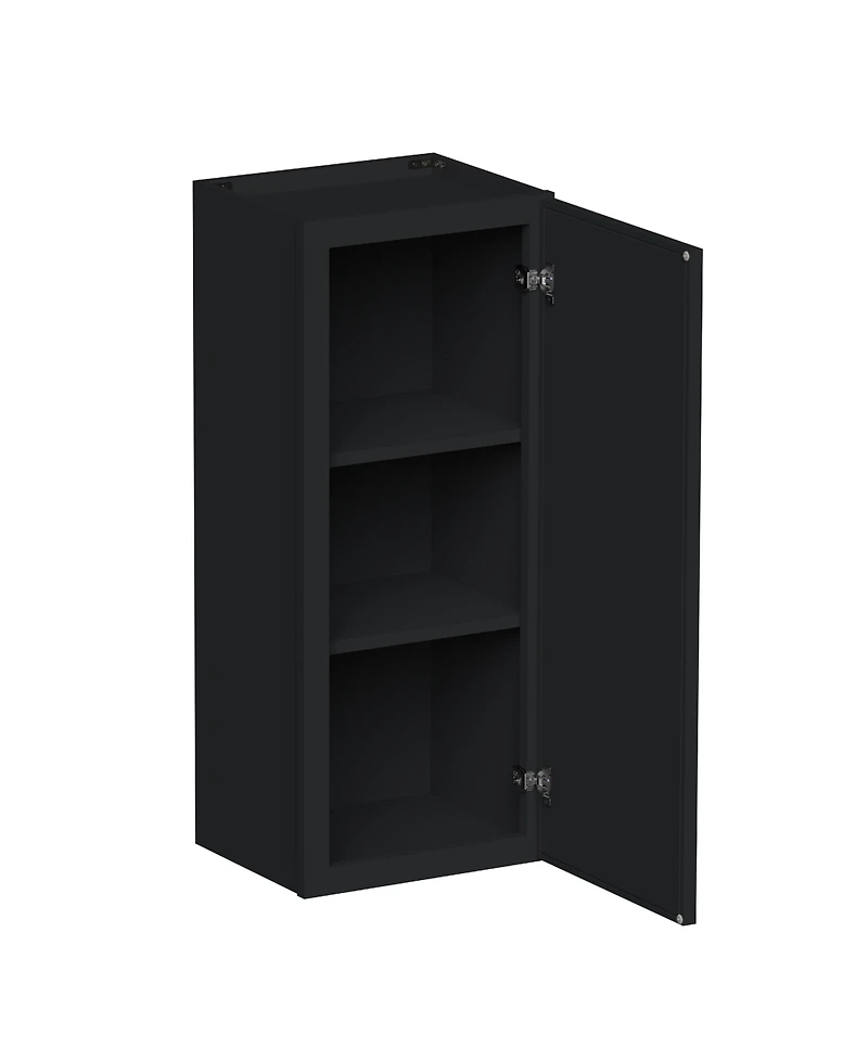 Boyel Living 15"x36" Standard Wall Cabinet (1 Door 2 Shelves), Ready to Assemble Kitchen with Solid Wood Frame, Soft-Close Slides and Hinge