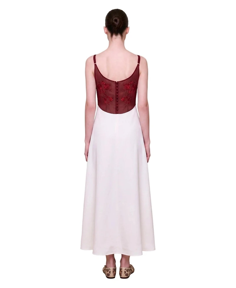Pcfg Women's The Broderie Anglaise Edit Embroidered Floral Midi Dress