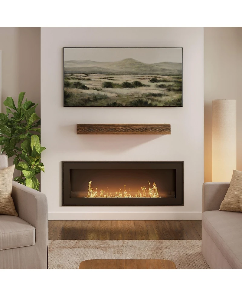 Plank+Beam Inch Rustic Floating Shelf/Fire Beam