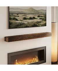 Plank+Beam 72 Inch Rustic Floating Shelf/Fire Beam