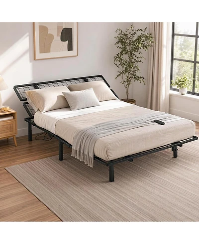 gaomon Electric Bed Frame with Remote, Adjustable Head and Foot, 1000 Lb Base, Twin