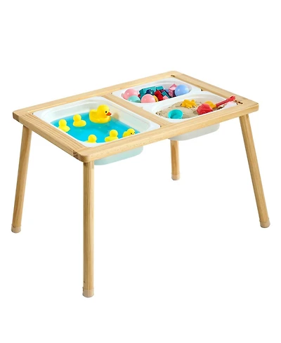 Hongge Reversible Wooden Sensory-Play Activity Table, Ages 3+