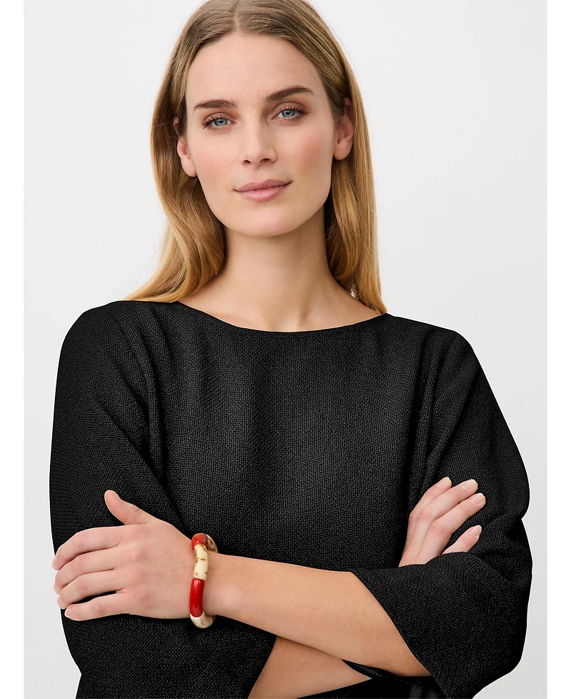 Masai Copenhagen Women's Dovinia 3/4 Sleeve Round Neck Blouse