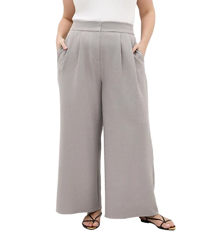 City Chic Plus Hailey Check Pant