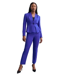 The Fold Women's Clifton Fitted Peplum Crepe Blazer