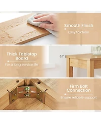 Sugift Modern Farmhouse Wooden Console Table with Thickened Top 48in Sofa Table