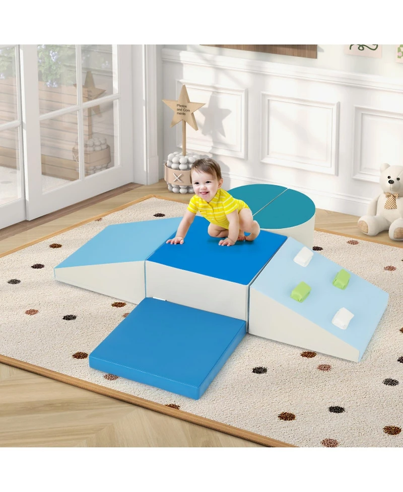 Sugift Soft-Play Foam-Climbing 6-Piece Playset, Ages 1+