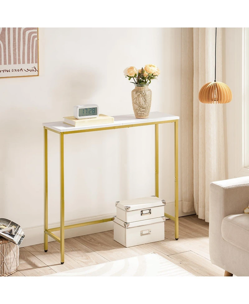 Slickblue 29.5-Inch Narrow Entryway Console Table with Space-Saving Design