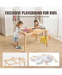 Hongge Wooden Sensory Activity Table, Ages 3-6