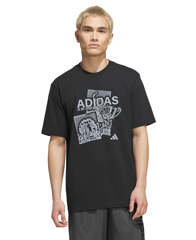 adidas Men's All Day I Dream About Sports Trophy Graphic T-Shirt