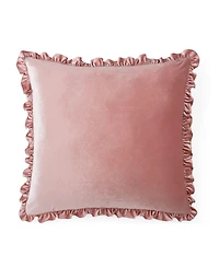 DormCo Rainha Velvet Dutch Ruffled, Euro and Bolster Pillow Set