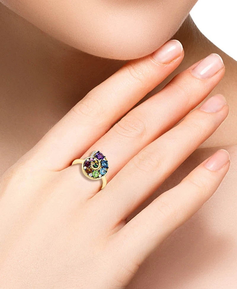 Lali Jewels Multi-Gemstone Ring (1.16 ct. t.w.) in 14k Yellow Gold