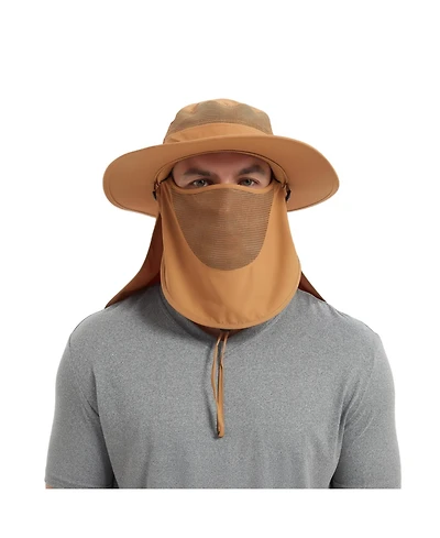 Piscifun Keya Wide Brim Sun Hat Removable Face Neck Flap Upf 50+ Adjustable Fit Outdoor