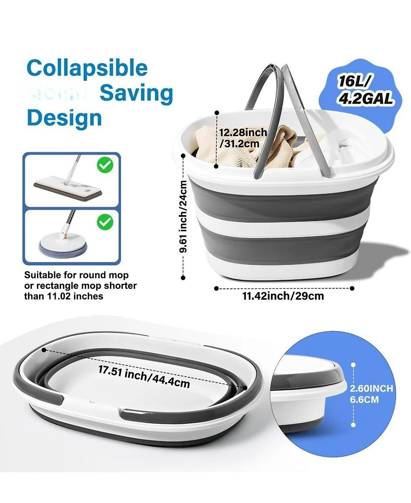 Piscifun Collapsible Silicone Tub Foldable Space Saving For Camping Beach Laundry Outdoor Household Use