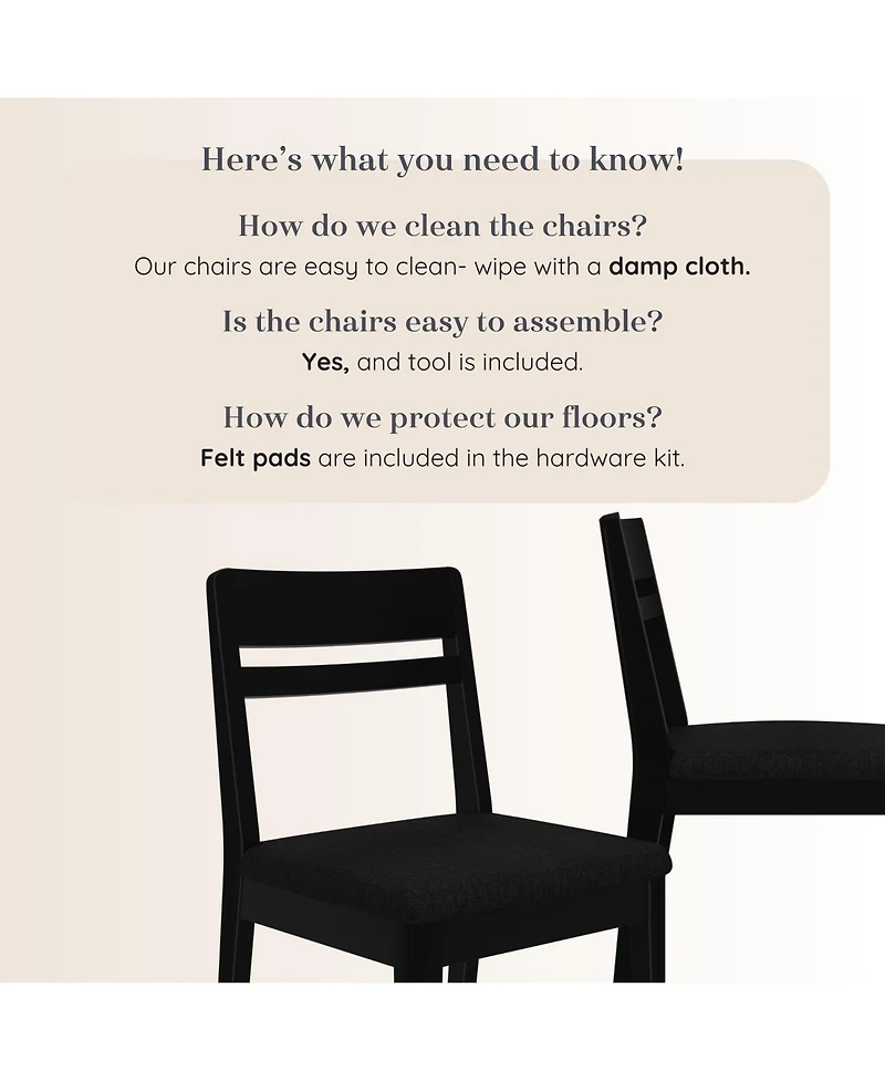Grain & Grove Crew Upholstered Dining Chair (2 pack)