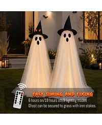Aofar 2 Packs Ghost String Lights Remote Control Outdoor Indoor Decorations