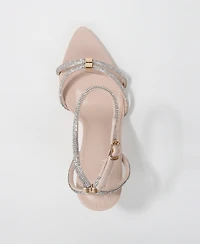 Berness Women's Hellene Rhinestone Metal-Tone Heel Stiletto Sandals