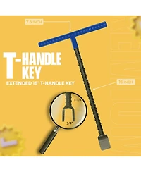 Xdovet Water Meter Key Steel Shut Off Tool Wrench Utility Cabinet Opening