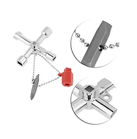 Xdovet Universal 4-Way Water Valve/Faucet Key