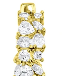 Macy's 14k Gold-Plated Medium Crystal Hoop Earrings