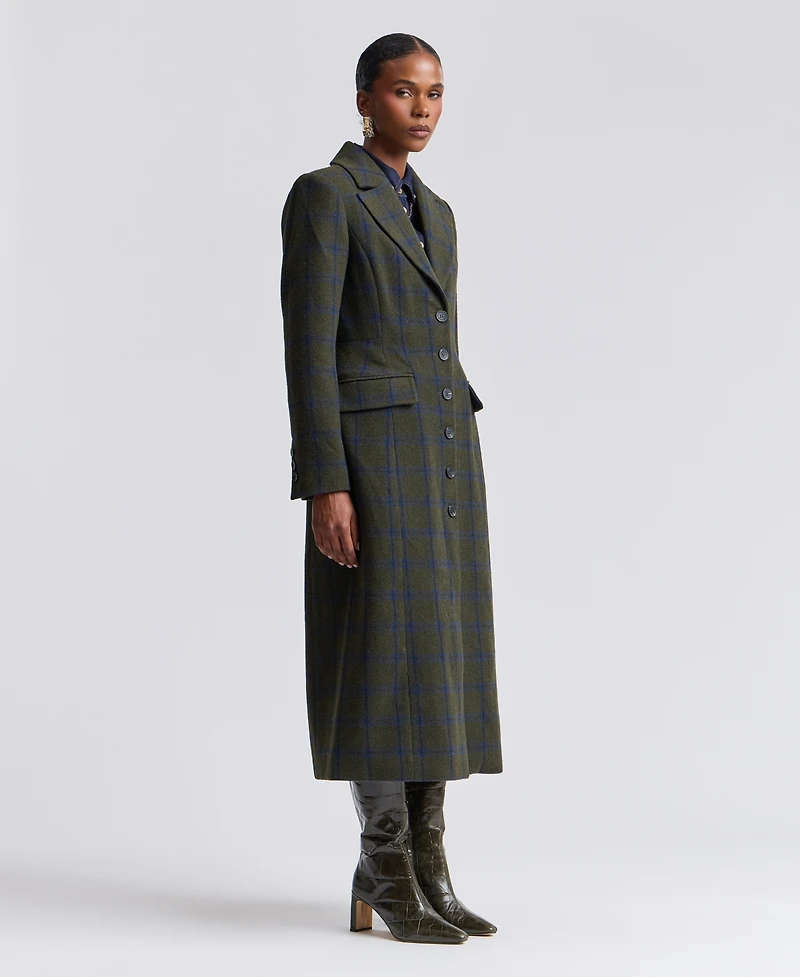 Avec Les Filles Women's Spread Collar Button-Front Coat