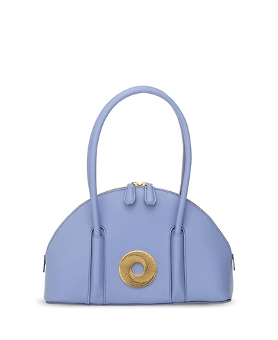 Aranyani Kiko 10 Italian Leather Top-Handle Bag with Gold Monogram