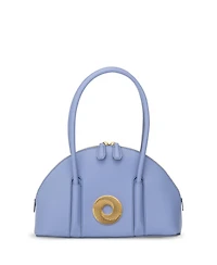 Aranyani Kiko 10 Italian Leather Top-Handle Bag with Gold Monogram
