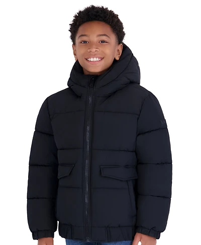 Michael Kors Boys' 8-20 Heavy Weight Ripstop Puffer Hooded Jacket