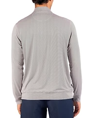 TailorByrd Men's Mini Stripe Performance Quarter Zip Sweater