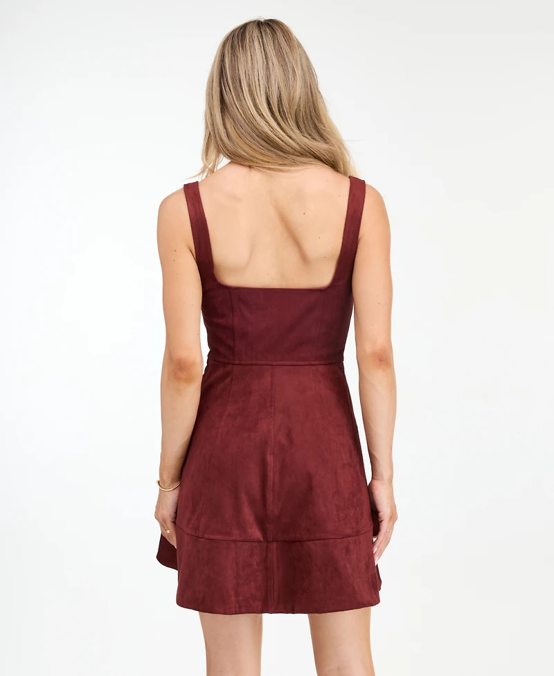 Kittenish Women's Misty Fit & Flare Square Neck Dress