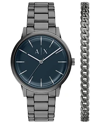 Armani Exchange Men's Quartz Three Hand Gunmetal Stainless Steel Watch 42mm