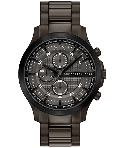 Armani Exchange Men's Quartz Chronograph Brown Stainless Steel Watch 46mm
