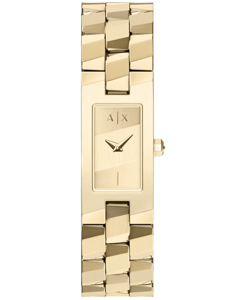 Armani Exchange Women's Quartz Two Hand Gold Stainless Steel Watch 34mm
